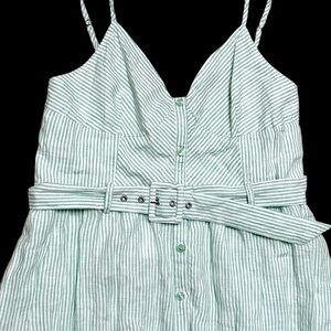 Jonathan Simkhai Sz L Dress Leighton Linen midi Sundress Designer Luxury Preppy